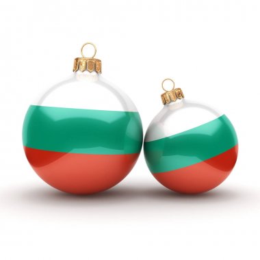 3D render Noel top ile Bulgaristan bayrağı