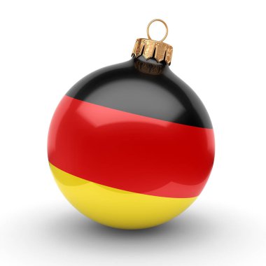 3D render Almanya bayrağı ile Noel top