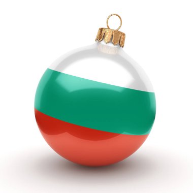 3D render Noel top ile Bulgaristan bayrağı