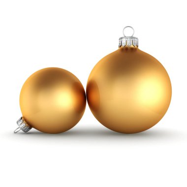 3D işleme altın Noel topları