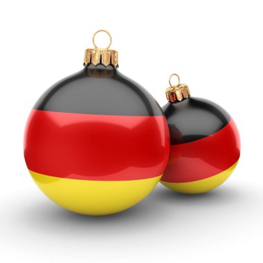 3D render Almanya bayrağı ile Noel top