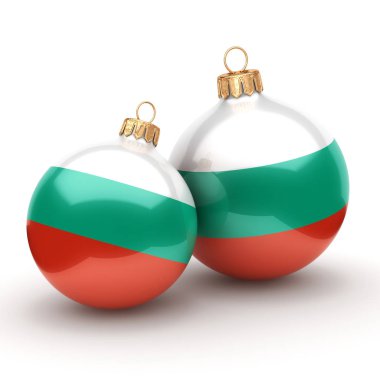 3D render Noel top ile Bulgaristan bayrağı