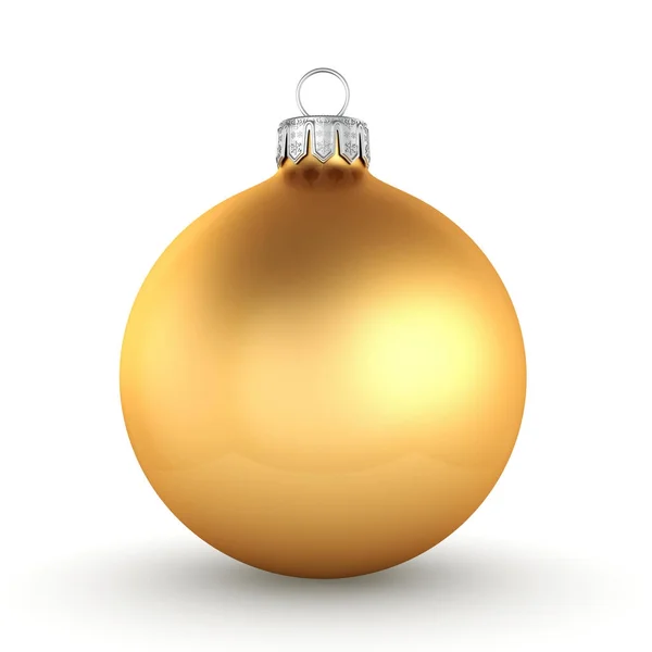 3D-рендерінг золотий різдвяний м'яч — стокове фото