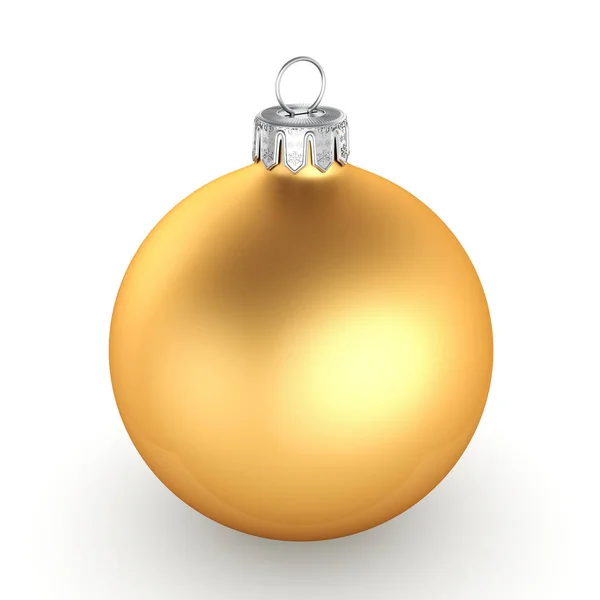 3D renderização bola de Natal dourado — Fotografia de Stock