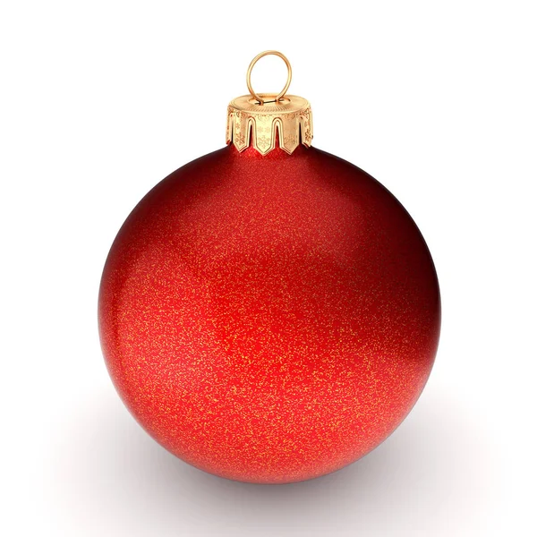 Красный рождественский шар Стоковое Изображение