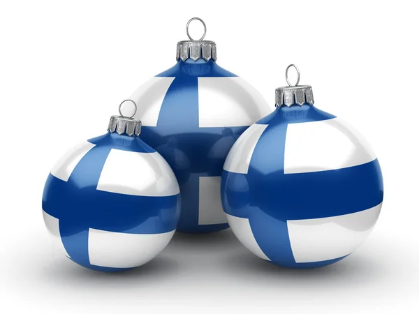 3D-рендерінг баскетбол з Прапор Фінляндії — стокове фото