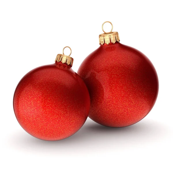 3d renderizado bolas de Navidad roja — Foto de Stock