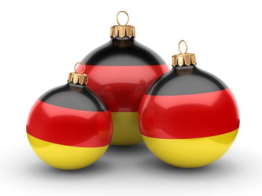 3D render Almanya bayrağı ile Noel top