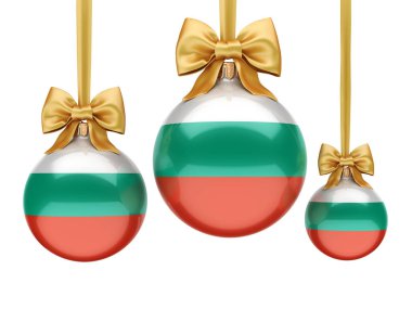 3D render Noel top ile Bulgaristan bayrağı
