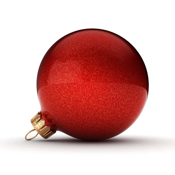 3D-Darstellung roter Weihnachtskugel — Stockfoto