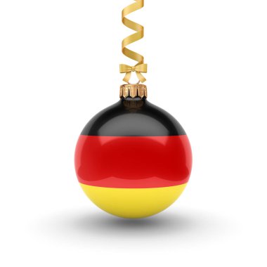 3D render Almanya bayrağı ile Noel top
