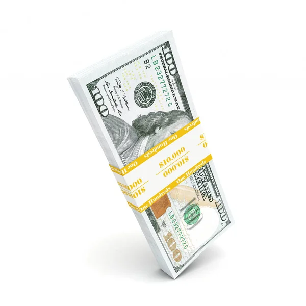 3d rendering a pack of US dollars — Stock Photo, Image