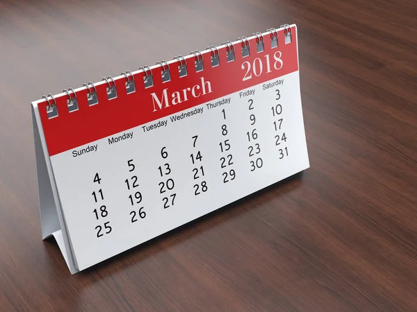 3D-Rendering-Kalender — Stockfoto