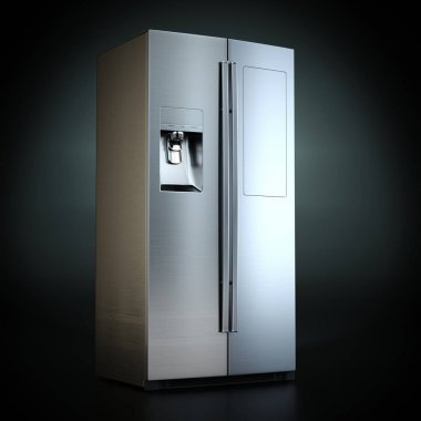 3D render büyük buzdolabı