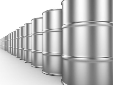 3D render alüminyum varil