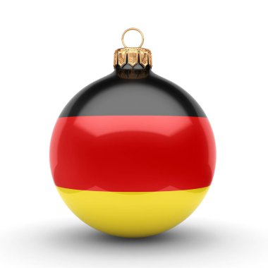 3D render Almanya bayrağı ile Noel top