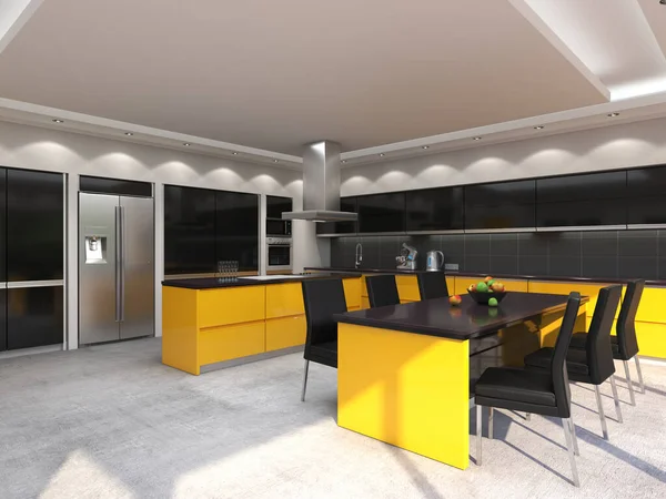 3D rendering moderne keuken — Stockfoto