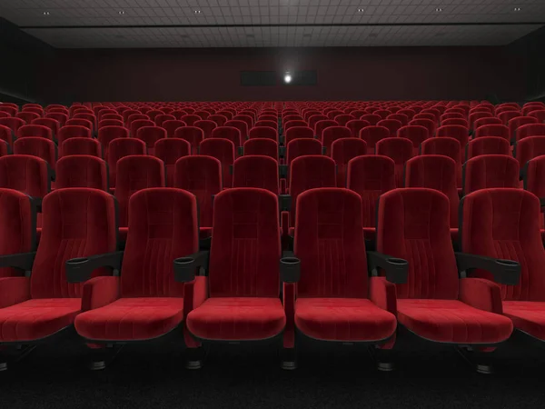 3D рендеринг современного кино — стоковое фото