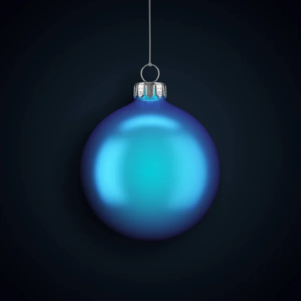 3D Rendering Weihnachtskugel auf dunklem Hintergrund — Stockfoto