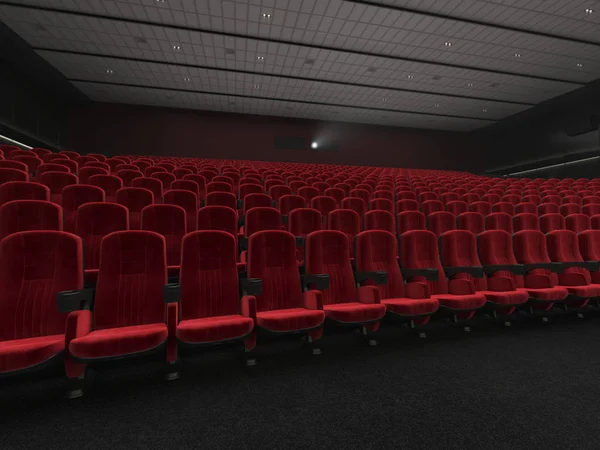 3D işleme modern sinema — Stok fotoğraf