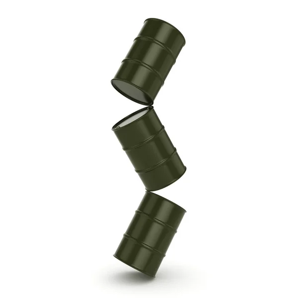 Representación 3D barriles caqui — Foto de Stock