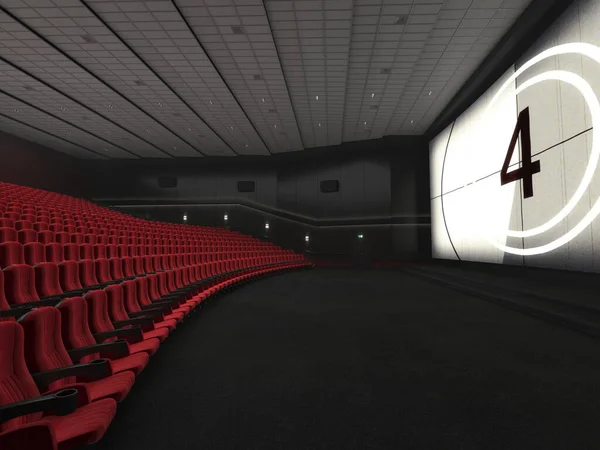 3D-s renderelés modern mozi — Stock Fotó