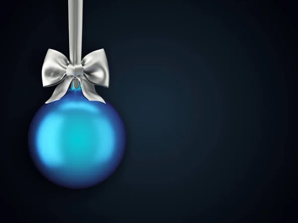 3D Rendering Christmas ball on a dark background — Stock Photo, Image