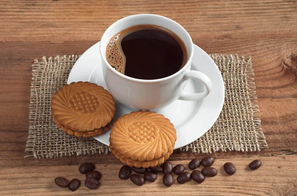 Café et biscuits — Photo