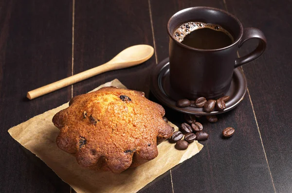 Coffee and cupcake — Stock Photo, Image