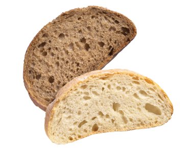 Beyaz ve kahverengi ciabatta ekmeği