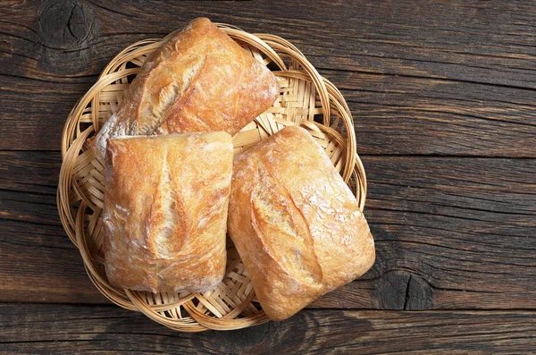 Ciabatta świeży chleb — Zdjęcie stockowe