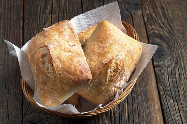 Ciabatta świeży chleb — Zdjęcie stockowe