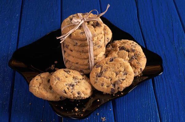 Biscoitos com chocolate — Fotografia de Stock