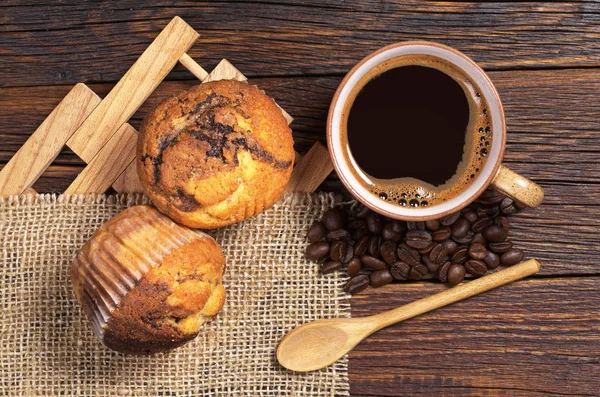 Caffè e muffin — Foto Stock