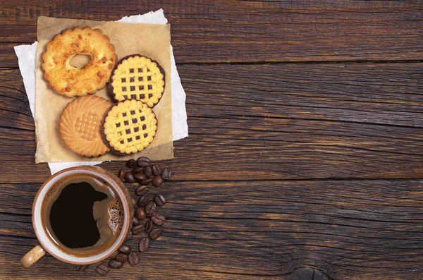 Café y galletas — Foto de Stock