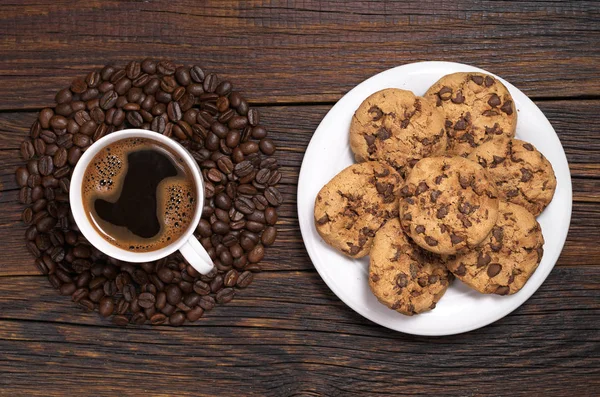 Kaffe med kakor — Stockfoto