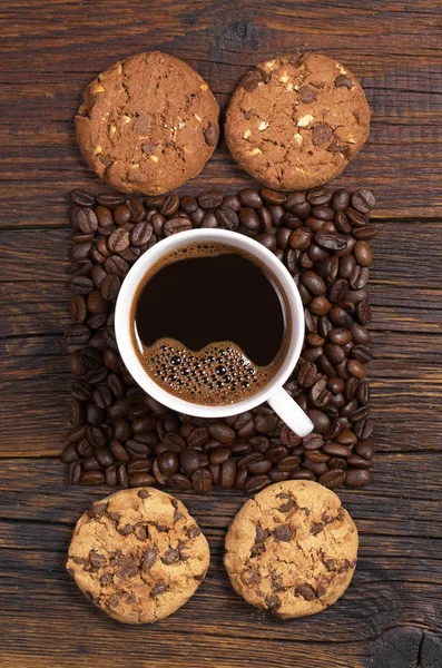 Caffè e biscotti — Foto Stock