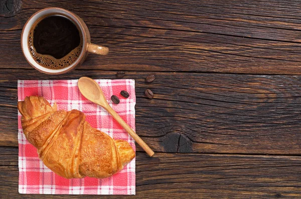 Koffie en croissants — Stockfoto