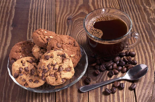 Café e biscoitos — Fotografia de Stock