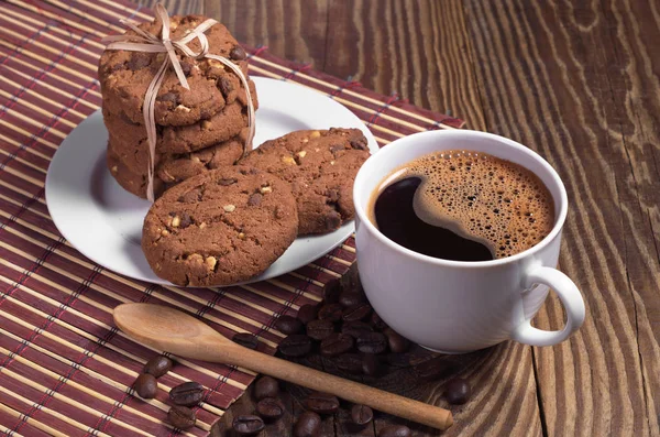 Café e biscoitos — Fotografia de Stock