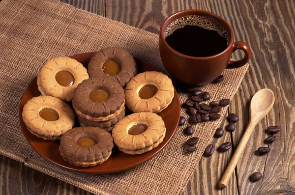 Кофе и печенье — стоковое фото