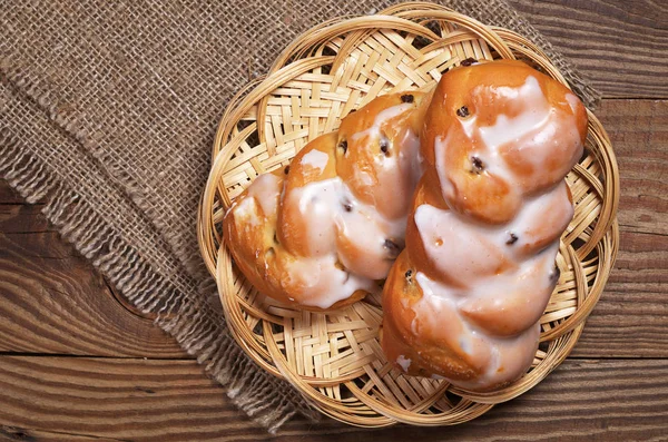 Fresh sweet buns — Stock Photo, Image