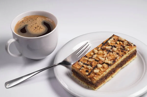 Kaffee mit Kuchen — Stockfoto