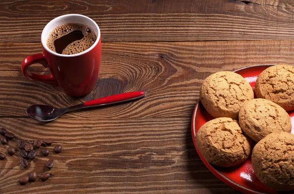 咖啡和饼干 — 图库照片