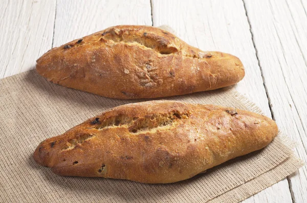 Хлеб из буханки чаабатта — стоковое фото