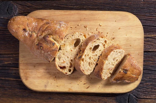 Ciabatta-Brot in Scheiben — Stockfoto