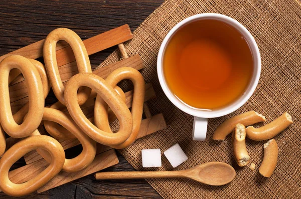 Té y rosquillas — Foto de Stock