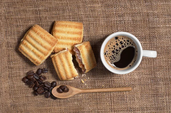 Koffie en koekjes — Stockfoto