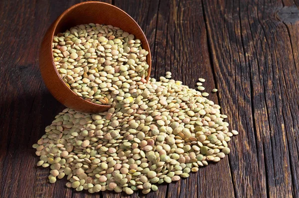 Raw green lentils — Stock Photo, Image