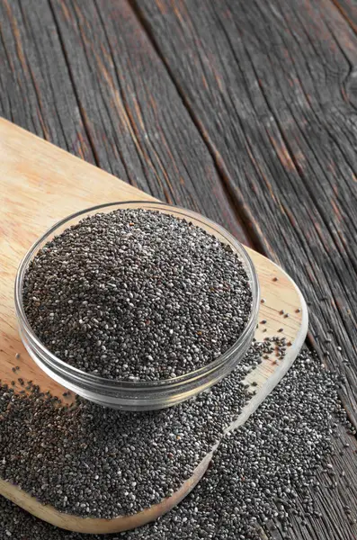 Chia seeds in bowl — Stock Photo, Image